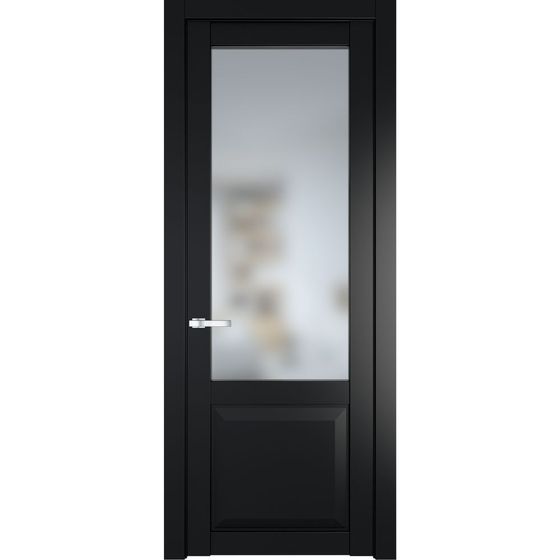 Межкомнатная дверь эмаль Profil Doors 1.2.2PD блэк остеклённая