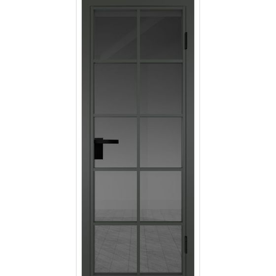 Межкомнатная дверь алюминиевая Profil Doors 4AG серая ночь остеклённая