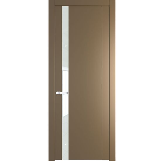 Межкомнатная дверь эмаль Profil Doors 1.2P перламутр золото стекло белый лак