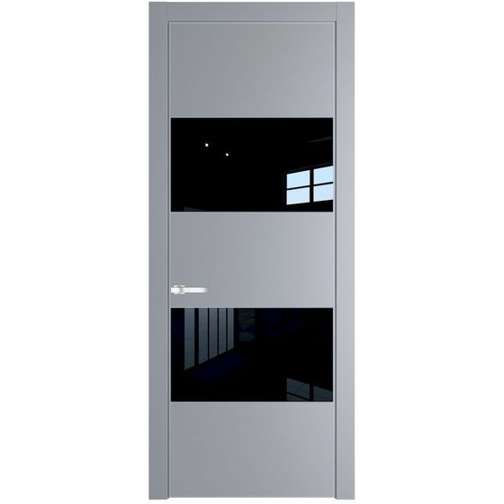 Межкомнатная дверь эмаль Profil Doors 22PA смоки со вставкой