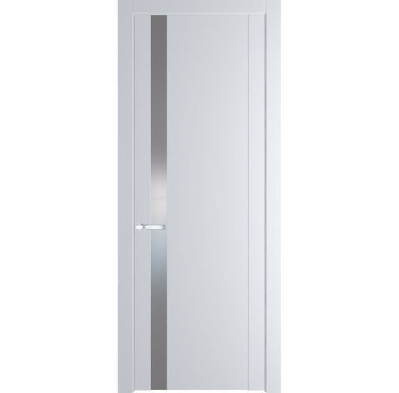 Межкомнатная дверь эмаль Profil Doors 1.2 P стекло серебряный матлак