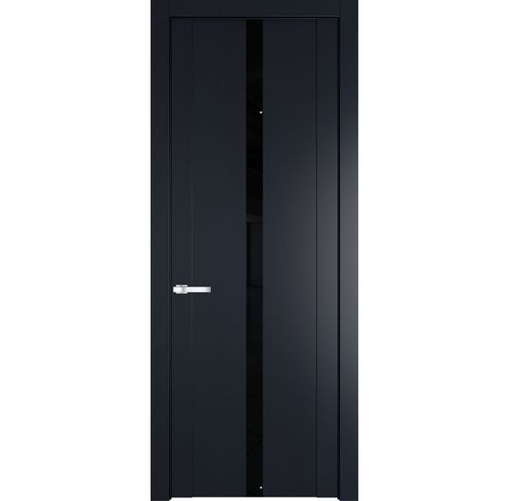 Межкомнатная дверь эмаль Profil Doors 1.8P нэви блу стекло чёрный лак