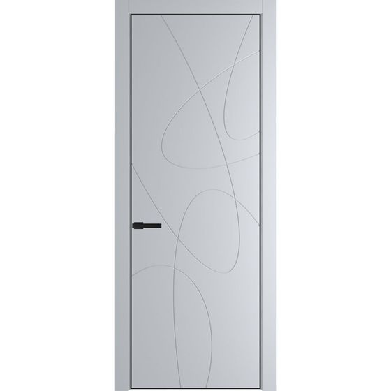 Фото межкомнатной двери эмаль Profil Doors 6PE лайт грей глухая кромка чёрная