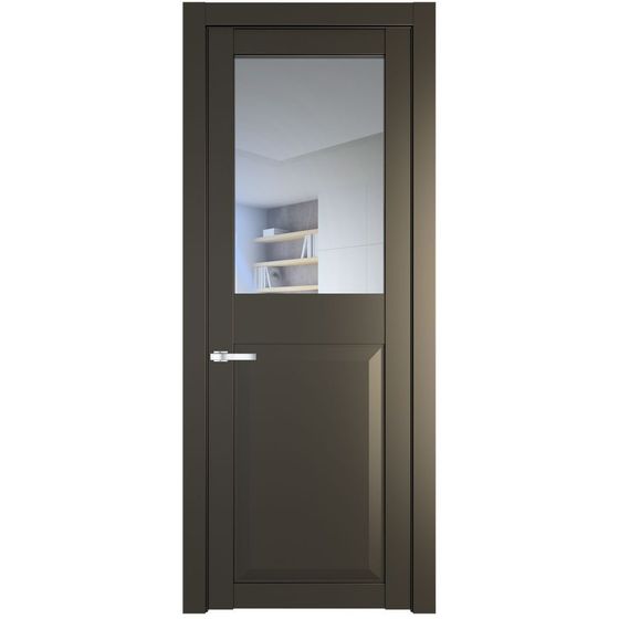 Межкомнатная дверь эмаль Profil Doors 1.6.2PD перламутр бронза стекло прозрачное
