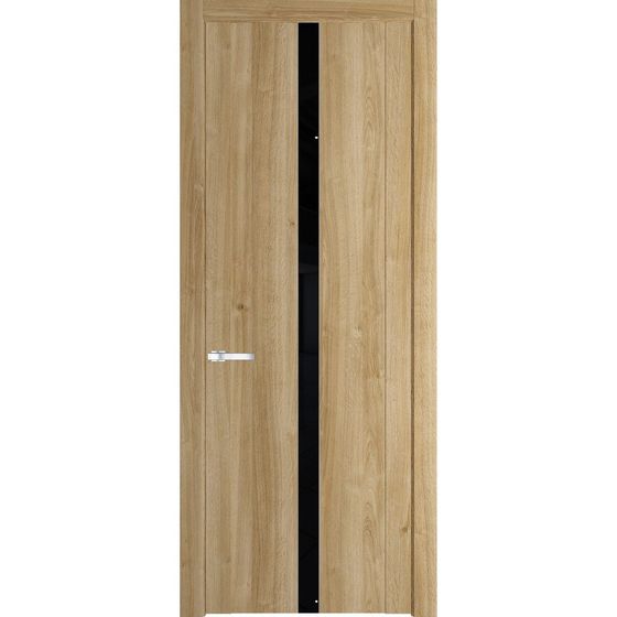 Межкомнатная дверь Profil Doors 1.8N дуб карамель стекло чёрный лак