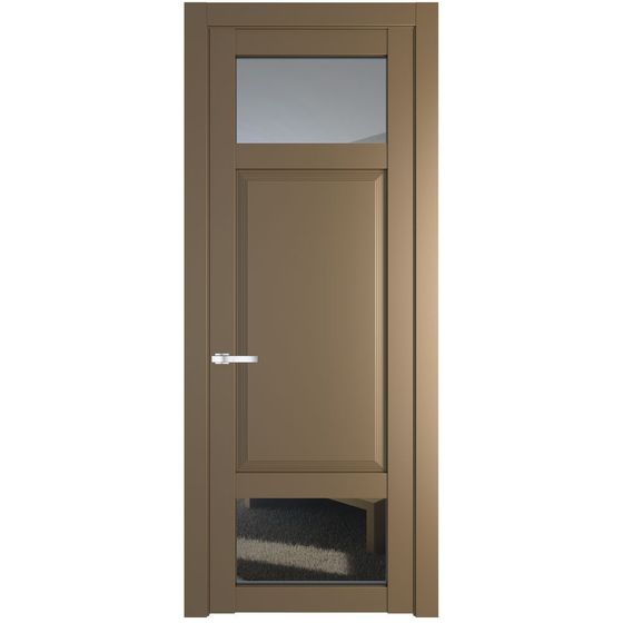 Межкомнатная дверь эмаль Profil Doors 2.3.4PD перламутр золото стекло прозрачное