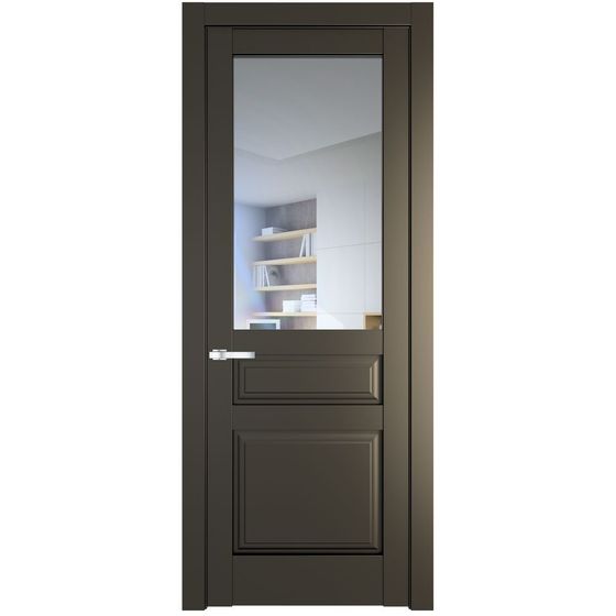 Межкомнатная дверь эмаль Profil Doors 4.5.3PD перламутр бронза стекло прозрачное
