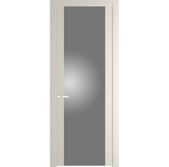 Межкомнатная дверь эмаль Profil Doors 1.7P кремовая магнолия стекло серебро матлак