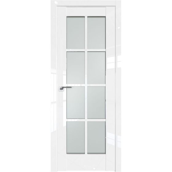 Межкомнатная дверь глянцевая Profil Doors 101L белый люкс остеклённая