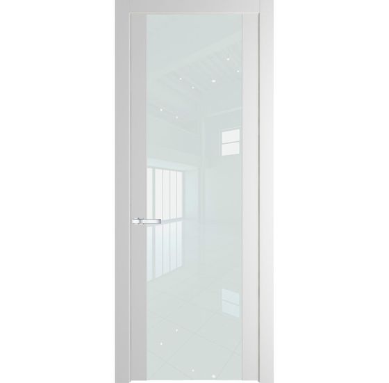 Межкомнатная дверь эмаль Profil Doors 1.7P крем вайт стекло белый лак