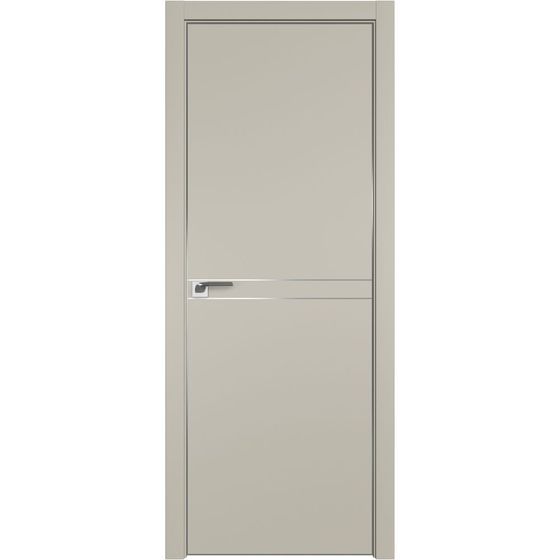 Межкомнатная дверь unilack Profil Doors 111E шеллгрей с алюминиевым молдингом