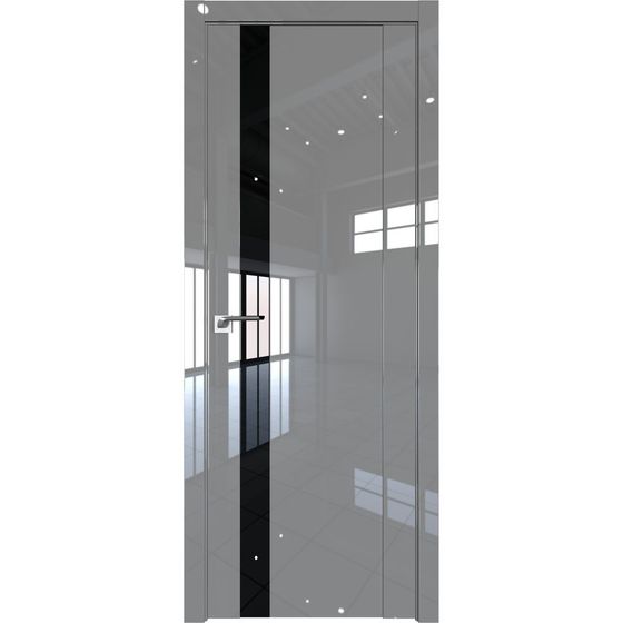 Межкомнатная дверь глянцевая Profil Doors 62L грей люкс остеклённая