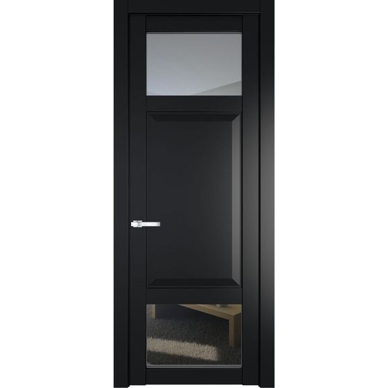 Межкомнатная дверь эмаль Profil Doors 1.3.4PD блэк остеклённая