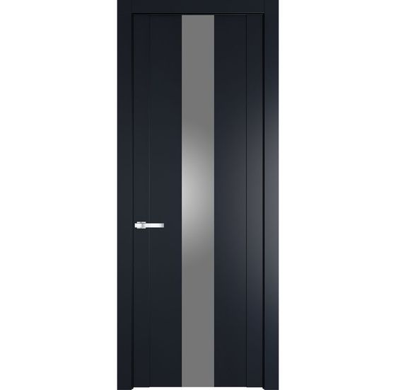 Межкомнатная дверь эмаль Profil Doors 1.9P нэви блу стекло серебро матлак