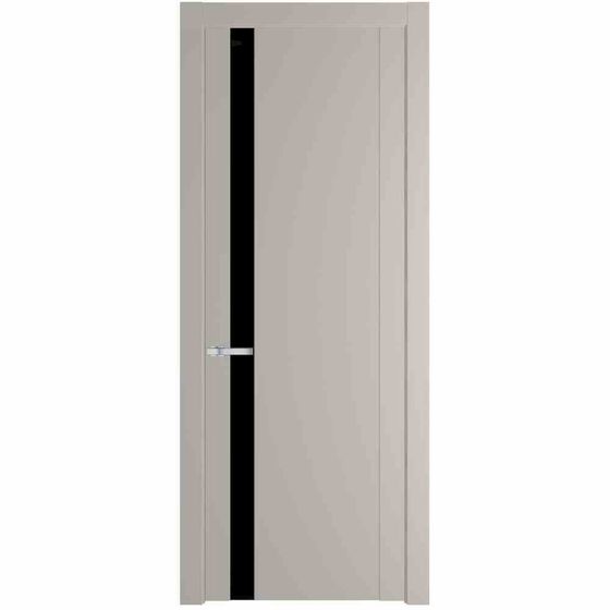 Межкомнатная дверь эмаль Profil Doors 1.2P сэнд стекло чёрный лак