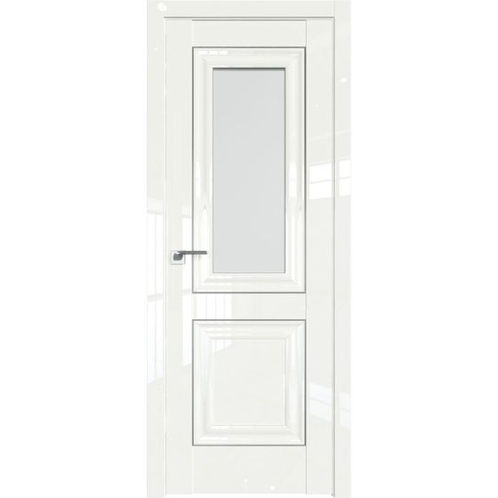 Межкомнатная дверь глянцевая Profil Doors 28L дарк вайт люкс остеклённая