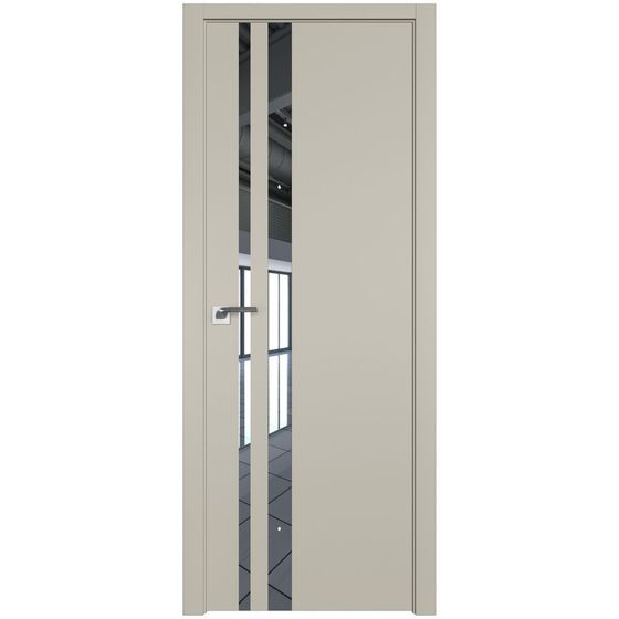 Межкомнатная дверь unilack Profil Doors 16E шеллгрей со вставкой