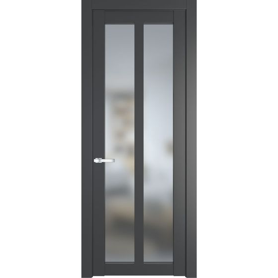 Межкомнатная дверь эмаль Profil Doors 1.7.2PD графит остеклённая