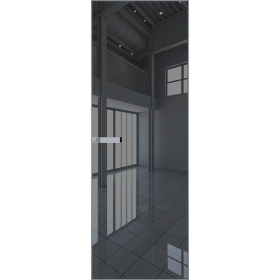 Скрытая алюминиевая дверь Invisible 1AGN зеркало grey