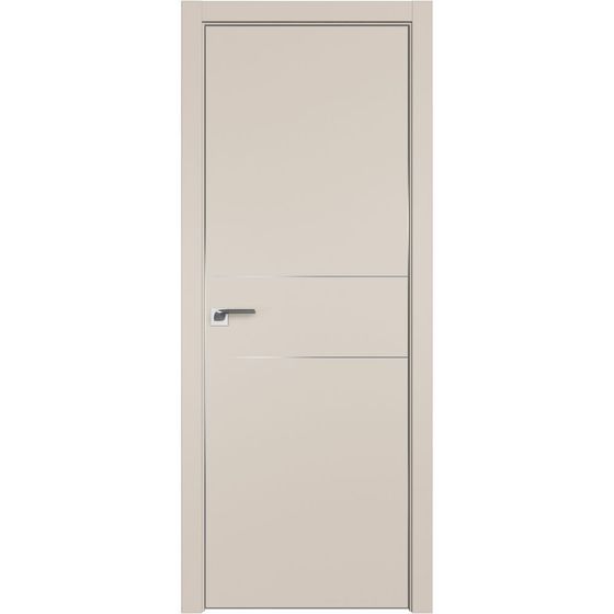 Межкомнатная дверь unilack Profil Doors 41E санд с алюминиевым молдингом