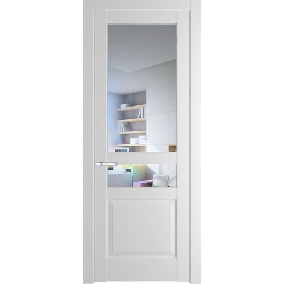 Межкомнатная дверь эмаль Profil Doors 4.5.4PD крем вайт остеклённая