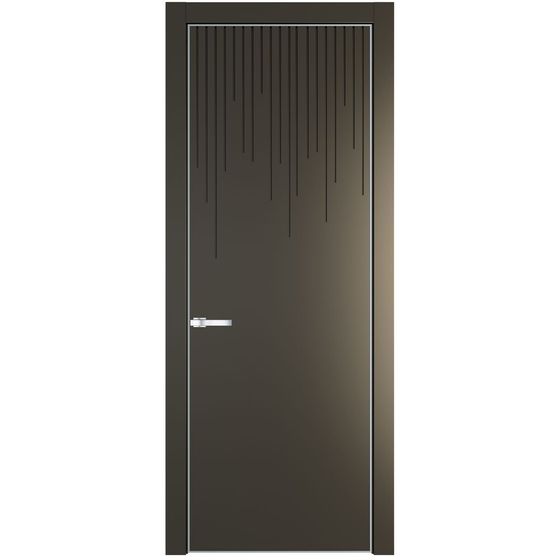 Межкомнатная дверь эмаль Profil Doors 8PA перламутр бронза глухая профиль белый матовый