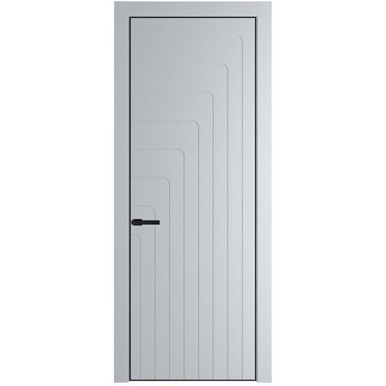 Фото межкомнатной двери эмаль Profil Doors 10PE лайт грей глухая кромка чёрная