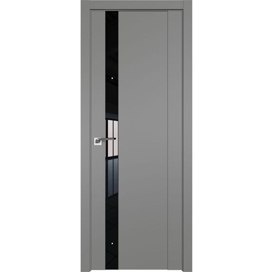 Фото межкомнатной двери экошпон Profil Doors 62U грей стекло чёрный лак