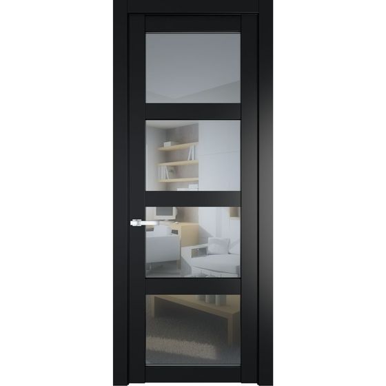 Межкомнатная дверь эмаль Profil Doors 2.4.2PD блэк остеклённая