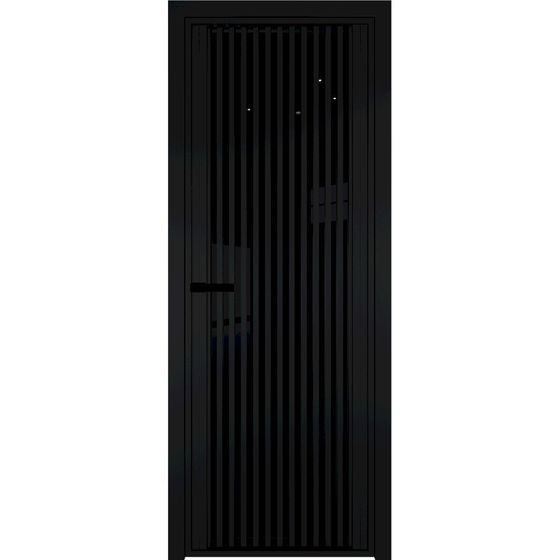 Алюминиевая дверь 3AGP чёрная матовая RAL9005 стекло чёрный триплекс