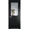 Межкомнатная дверь эмаль Profil Doors 1.5.2PM блэк остеклённая