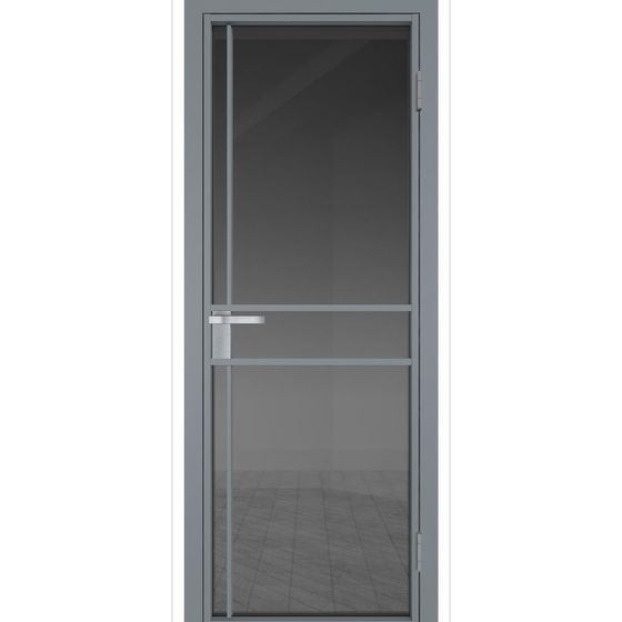 Межкомнатная дверь алюминиевая Profil Doors 9AG серебро остеклённая