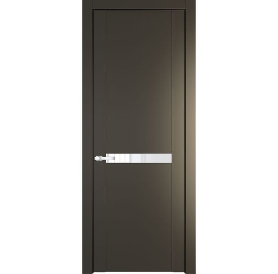 Межкомнатная дверь эмаль Profil Doors 1.4P перламутр бронза стекло лак классик