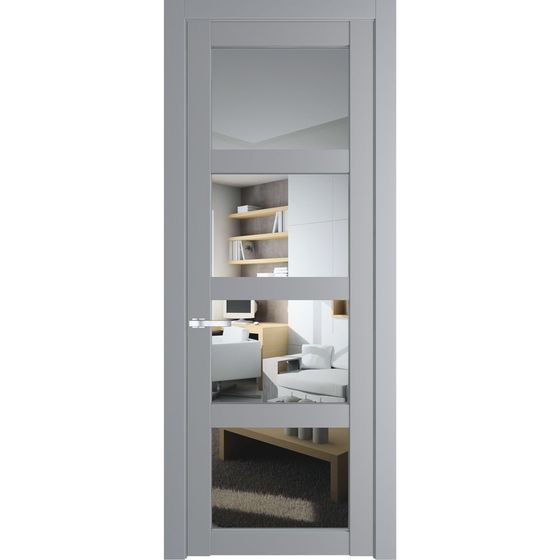 Межкомнатная дверь эмаль Profil Doors 2.4.2PD смоки остеклённая