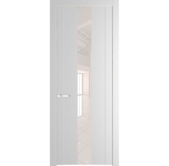 Межкомнатная дверь эмаль Profil Doors 1.9P крем вайт стекло перламутровый лак