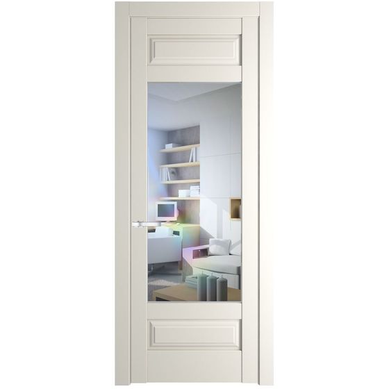 Межкомнатная дверь эмаль Profil Doors 4.3.3PD перламутр белый стекло прозрачное