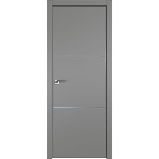 Межкомнатная дверь unilack Profil Doors 102E грей с алюминиевым молдингом