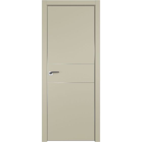 Межкомнатная дверь unilack Profil Doors 41E шеллгрей с алюминиевым молдингом