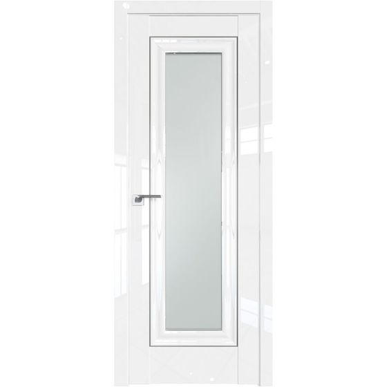 Межкомнатная дверь глянцевая Profil Doors 24L белый люкс остеклённая