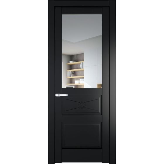 Межкомнатная дверь эмаль Profil Doors 1.5.2PM блэк остеклённая