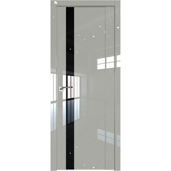 Межкомнатная дверь глянцевая Profil Doors 62L галька люкс остеклённая