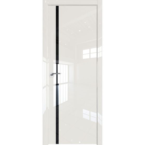 Межкомнатная дверь глянцевая Profil Doors 22LK магнолия люкс со вставкой