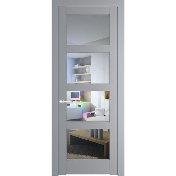 Межкомнатная дверь эмаль Profil Doors 4.4.2PD смоки остеклённая