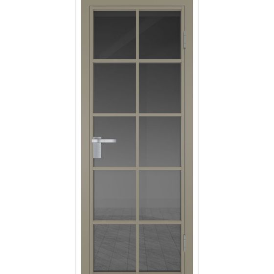 Межкомнатная дверь алюминиевая Profil Doors 4AG никель матовый остеклённая