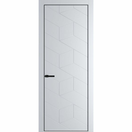 Фото межкомнатной двери эмаль Profil Doors 9PE вайт глухая кромка чёрная