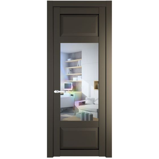 Межкомнатная дверь эмаль Profil Doors 2.3.3PD перламутр бронза стекло прозрачное