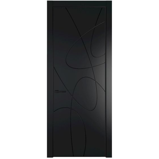 Фото межкомнатной двери эмаль Profil Doors 6PE блэк глухая кромка чёрная