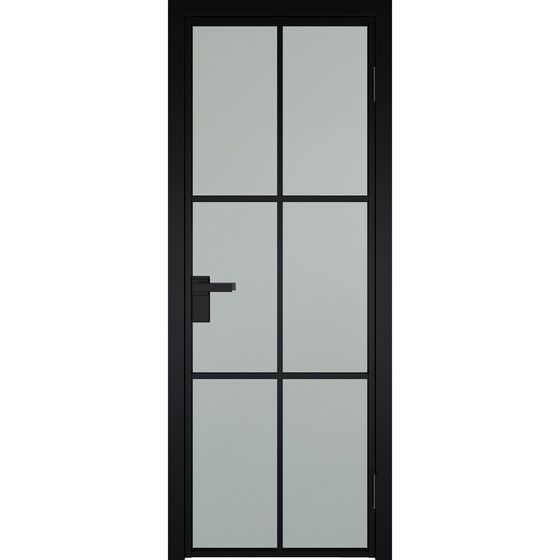 Межкомнатная дверь алюминиевая Profil Doors 3AG чёрная матовая RAL9005 остеклённая