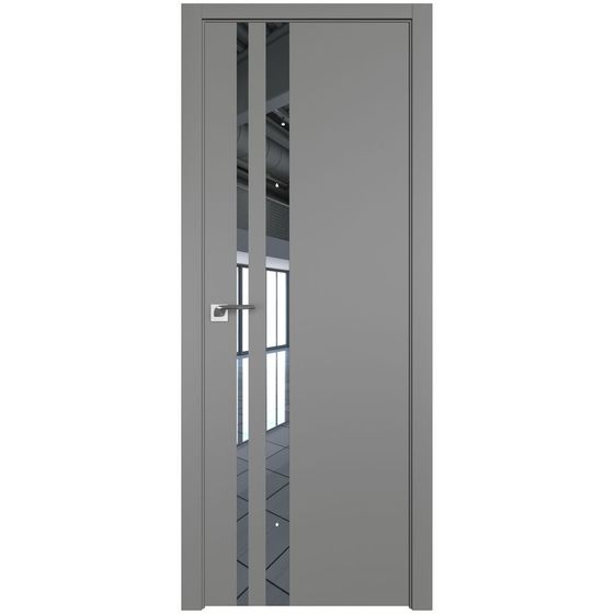 Межкомнатная дверь unilack Profil Doors 16E грей со вставкой