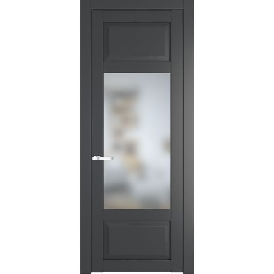Межкомнатная дверь эмаль Profil Doors 2.3.3PD графит остеклённая